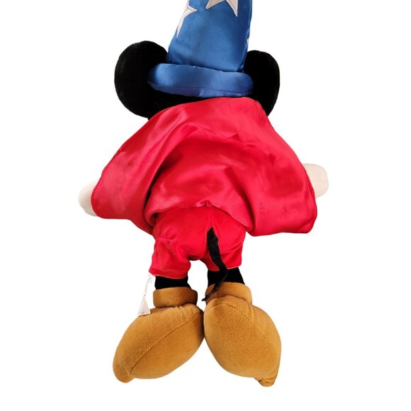 Disney Mickey Mouse Fantasia Plush 20" Sorcerers Apprentice Red Robe & Blue Hat - Picture 5 of 6